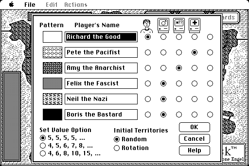 Configuring the players