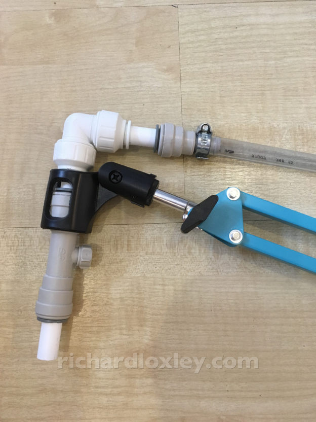 Footoperated water pump for camping Richard Loxley Ltd