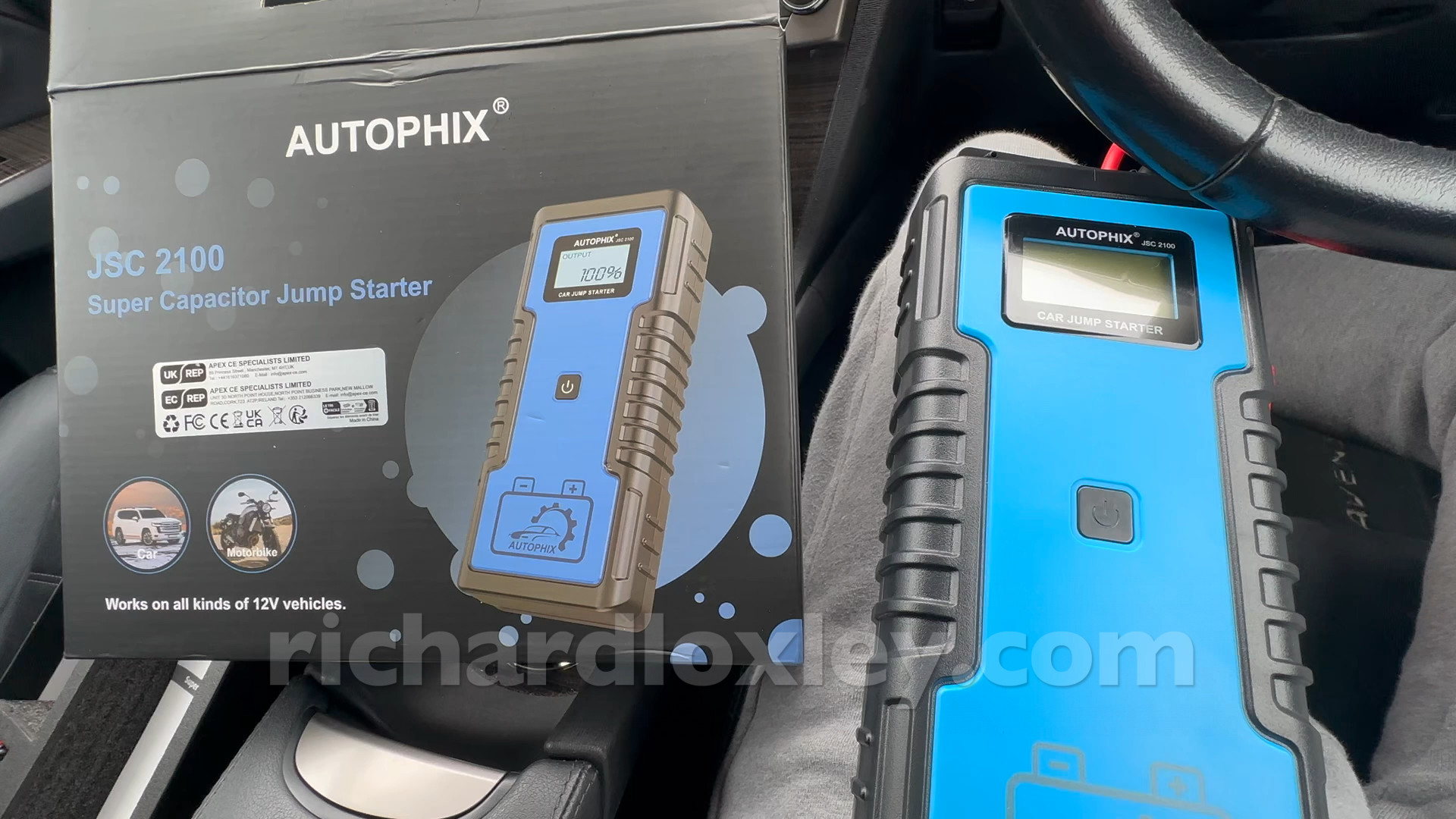 Autophix JSC 2100 super capacitor jump starter review Richard Loxley Ltd